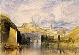 Joseph Mallord William Turner Totnes in the River Dart painting